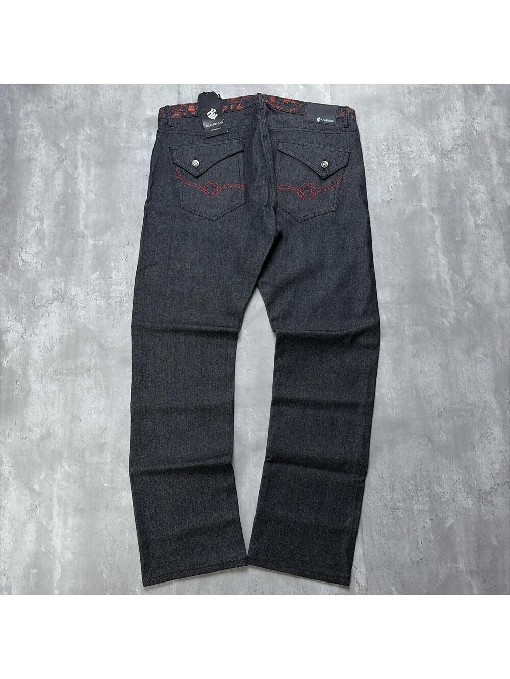 Y2K Black Rocawear Grunge Gothiv Deadstock Baggy Skater Denim Jeans